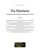 The Dilettante: A Base Class for the First Edition Pathfinder Roleplaying Game