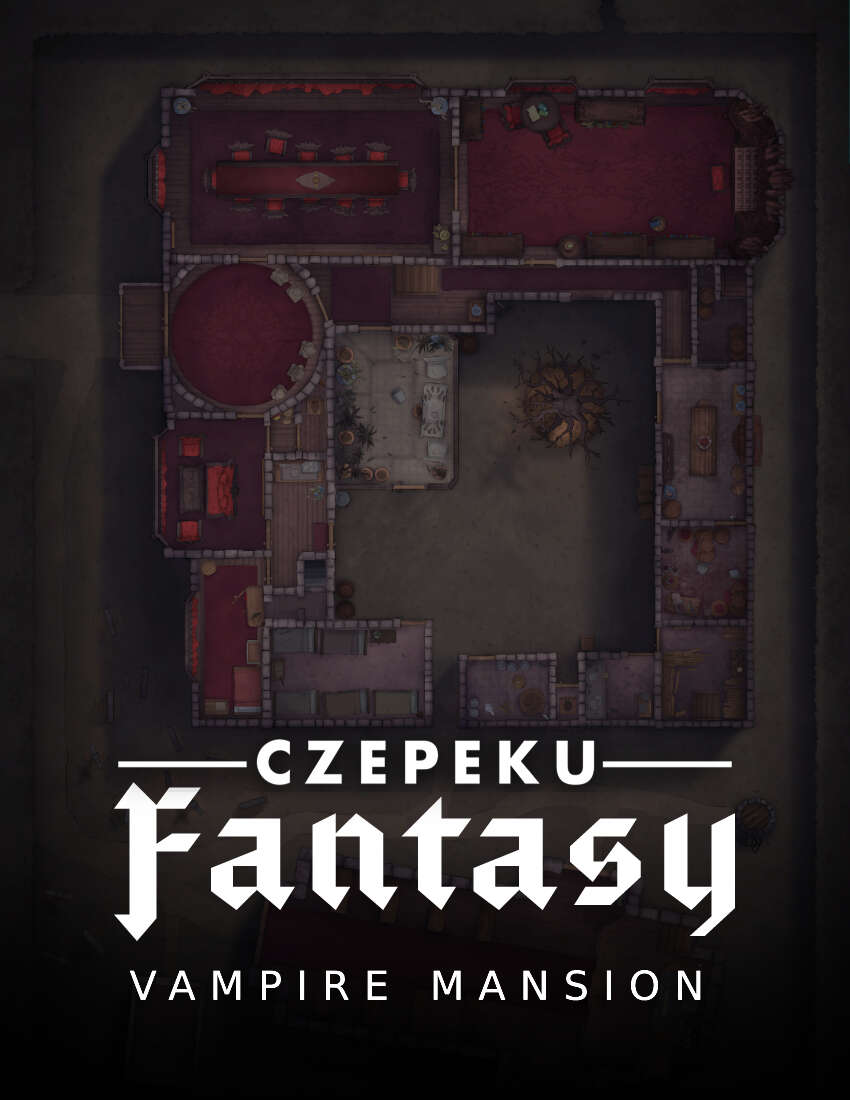 Vampire Mansion Map Pack | Roll20 VTT - Czepeku | Battlemaps | DriveThruRPG