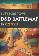 Busy Port Town DnD Battlemaps