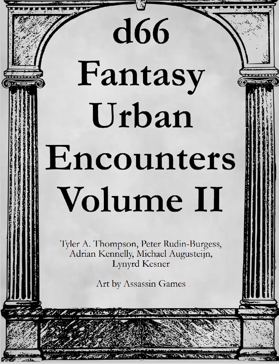 d66 Fantasy Urban Encounters: Volume II