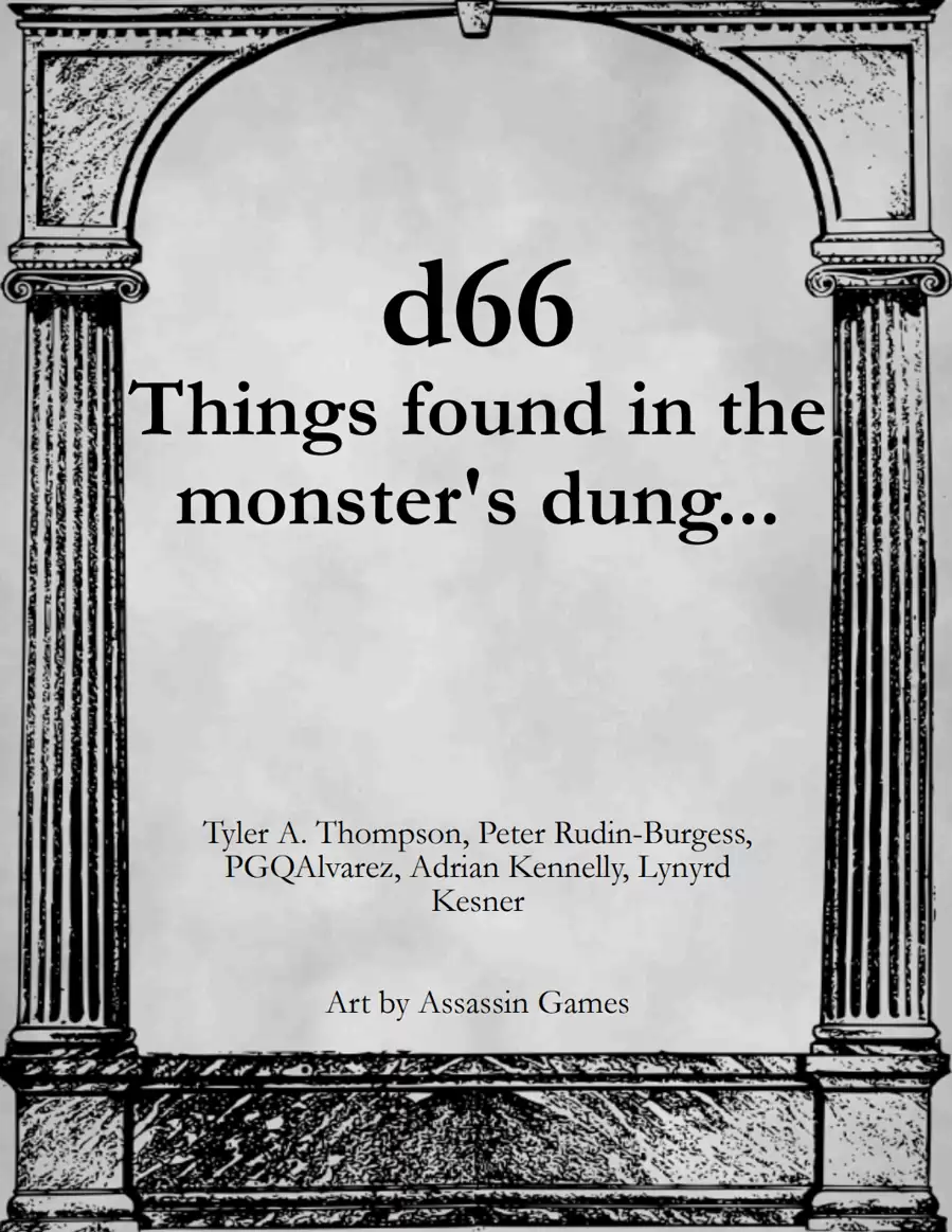 d66 Things found in the monster's dung...