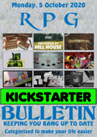 RPG Kickstarter Bulletin 5th October 2020