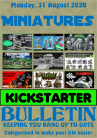 Miniatures Kickstarter Bulletin 31st August 2020