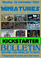 Miniatures Kickstarter Bulletin 28th September 2020