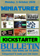 Miniatures Kickstarter Bulletin 5th October 2020