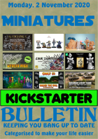Miniatures Kickstarter Bulletin 2nd November 2020