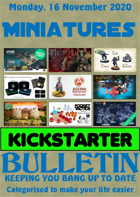 Miniatures Kickstarter Bulletin 16th November 2020