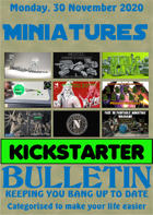 Miniatures Kickstarter Bulletin 30th November 2020