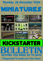Miniatures Kickstarter Bulletin 28th December 2020
