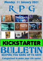 RPG Kickstarter Bulletin 11th January 2021