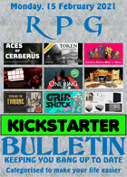 RPG Kickstarter Bulletin 15th February 2021