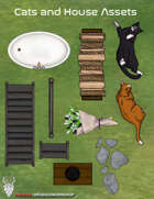 House + Cats Assets for TTRPG Maps