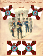 1814-1864 Hesse-Darmstadt Garde-Fusilier-Regiment Flag