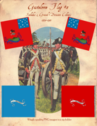 1778-1783 Gostelowe Flag #8 with 2 Grand Division Colours