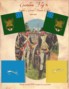 1778-1783 Gostelowe Flag #1 with 2 Grand Division Colours