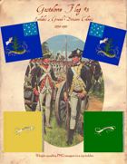 1778-1783 Gostelowe Flag #5 with 2 Grand Division Colours