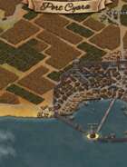 "Port Cyara" Coastal Fort Port City Map