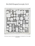 30x30 Dungeon Geomorphs: Set 1