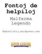 Fontoj de helpiloj de Malferma Legendo