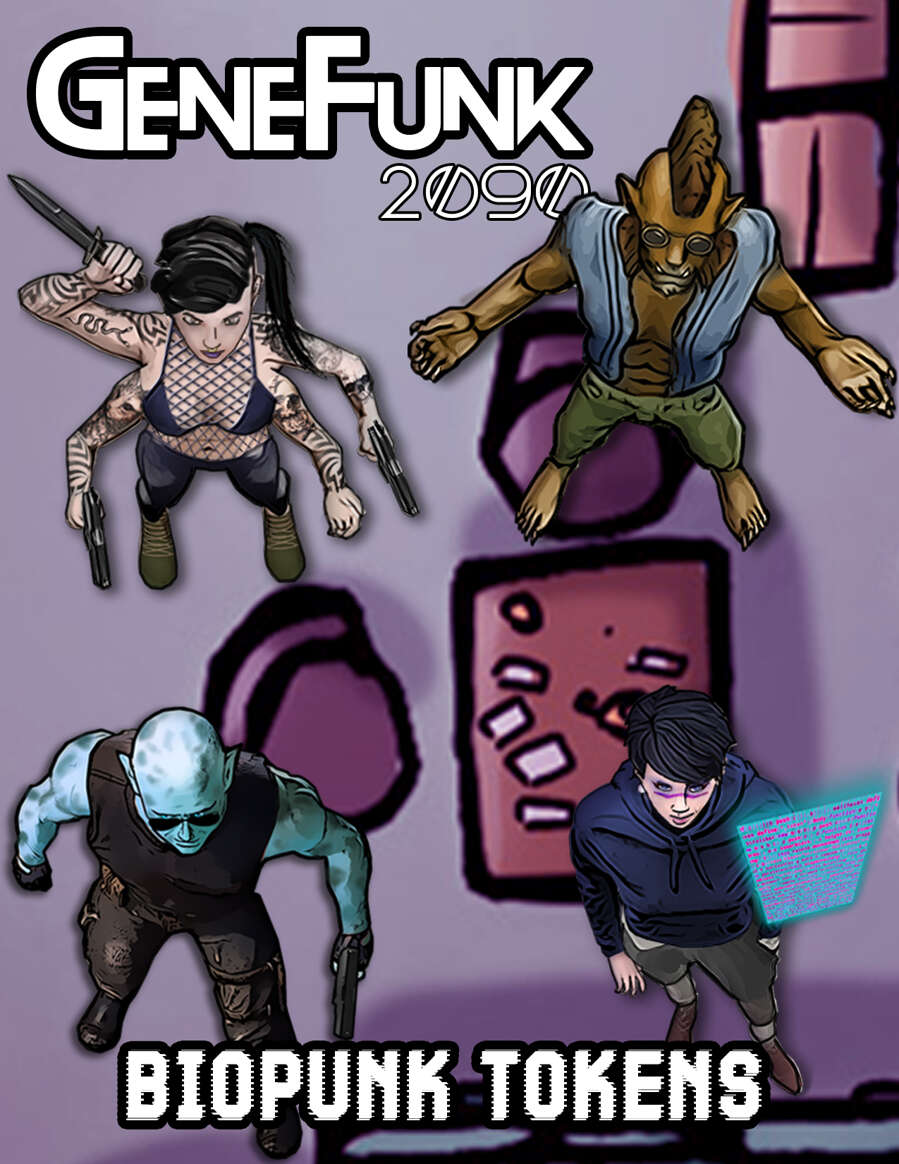 30 Biopunk Tokens - CRISPR Monkey Studios | DriveThruRPG
