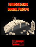 Asian-Style Simple Bridge and River Props