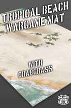 Tropical Beach w/grass Wargame Battle Mat