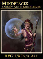 Quarter Page, "Gypsy Sorceress" RPG Illustration
