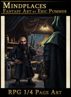Quarter Page - Dwarven Merchant - RPG Illustration