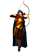 Human Female Archer (RPG Stock Art)