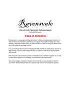 Ravensvale Character Advancement Handout