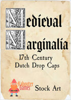 Medieval Marginalia - Dutch Drop Caps - STOCK ART