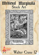 Medieval Marginalia - Walter Crane #12 - FULL PAGE STOCK ART