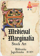 Medieval Marginalia - Illuminated Capital E - STOCK ART