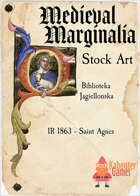 Medieval Marginalia - Illuminated Capital O - STOCK ART