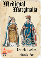Medieval Marginalia - Dutch Ladies - STOCK ART