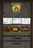 The 5E Player Screen 2.0 (HIGH CONTRAST VERSION)
