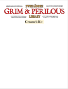 Grim & Perilous Library Creator's Kit  (Grim & Perilous Library) - Templates for Zweihander RPG