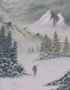 Arctic Winter Full Page Stock Art Frozen Pass