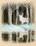 Arctic Winter Quarter Page Stock Art Spirit Elk