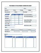 The Science Realm Character Sheet, printer friendly