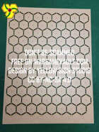 2 Inch Hex Template for Spray Paint or Airbrush - Laser Cut MDF