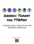 144 Generic Tokens for TTRPGs