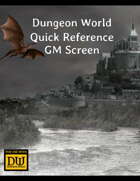 Dungeon World Quick Reference GM Screen