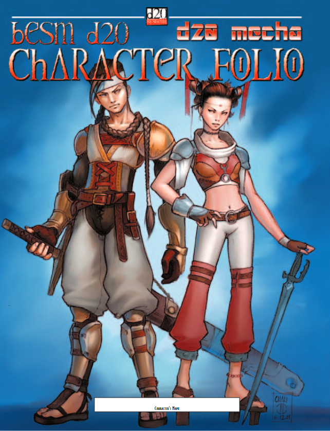 BESM d20 Character Folio – GOO-02-603 - Dyskami Publishing