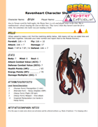 [BESM 4] Lifewish: Ravenheart - Atsa Character Sheet