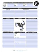 Adventure System - Character Sheet - Wealth System - Black & White