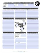 Adventure System - Character Sheet - Silver System - Black & White
