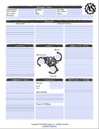 Adventure System - Character Sheet - Supers - Black & White