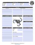Adventure System - Character Sheet - Cyber - Black & White