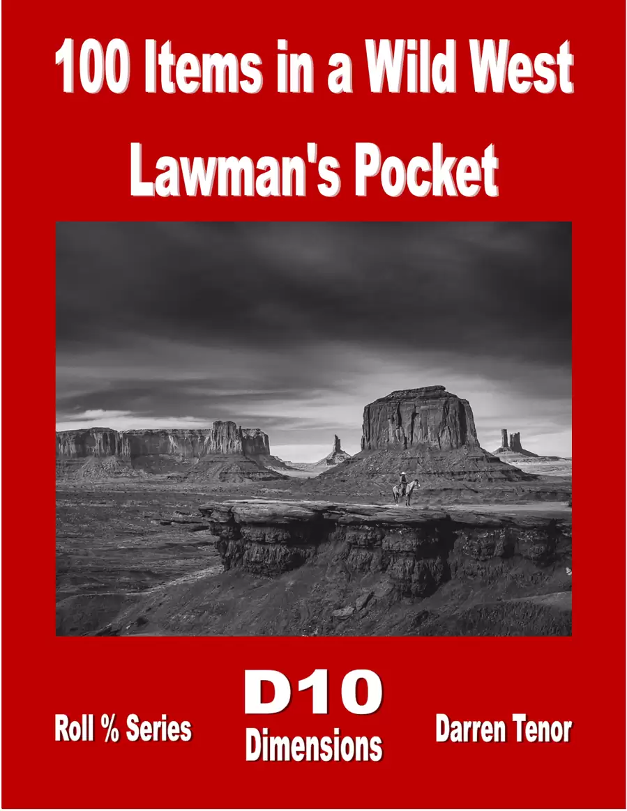 100 Items in a Wild West Lawman's Pocket